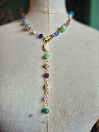 Lost and Found Necklace - Pastel Long Drop