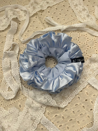 Lucky Blue Silky Scrunchie