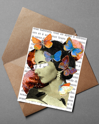 Madame Butterfly Greetings Card