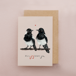 Magpies Greetings Card