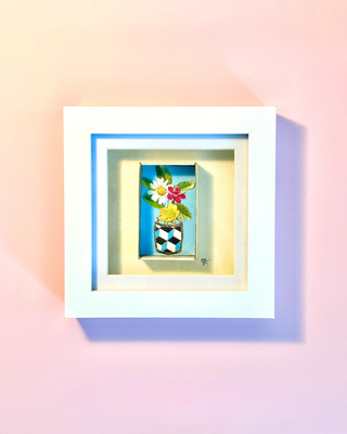 Matchbox Flower Collage – "Celeste"