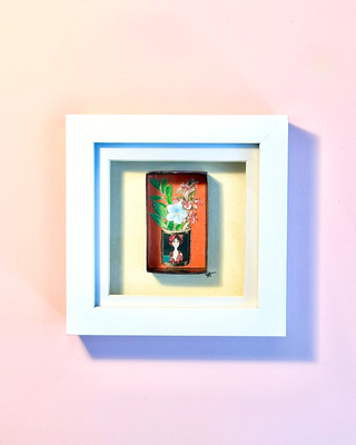 Matchbox Flower Collage – "Frida"