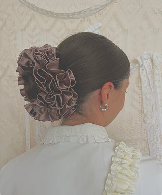Mauve Silky Scrunchie
