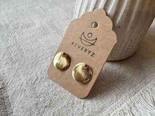 Medallion stud earrings