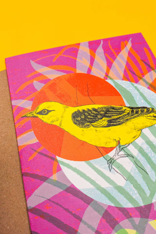Golden Oriole Greetings Card