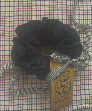Midnight Molly Lace Ruffle Scrunchie
