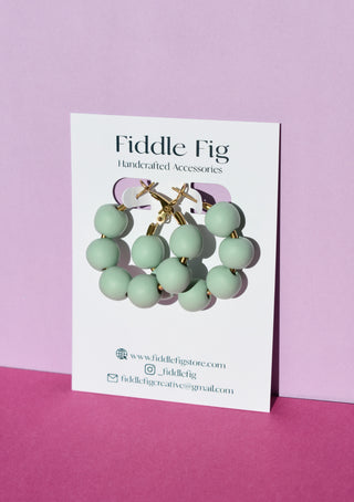 Mint Green Hoop Earrings