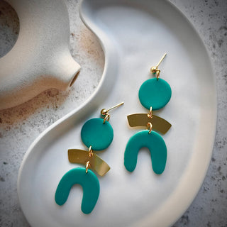 Miró Earrings - Emerald Green