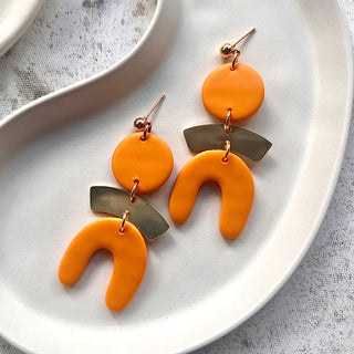 Miró Earrings - Marigold Orange