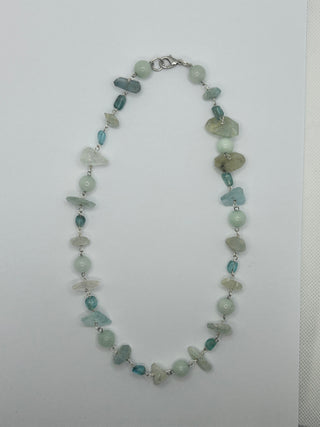 Mixed Blue Gemstone Necklace
