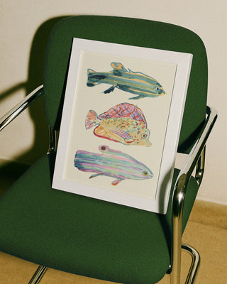 Multicolour Fish Art Print