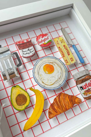 Breakfast 3D Paper Collage