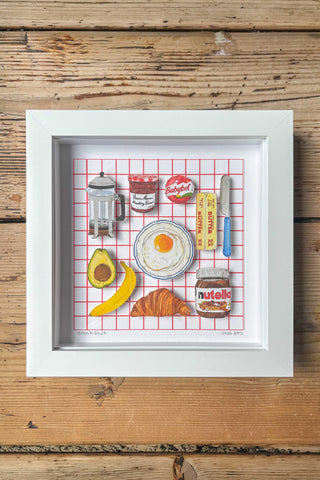 Breakfast 3D Paper Collage
