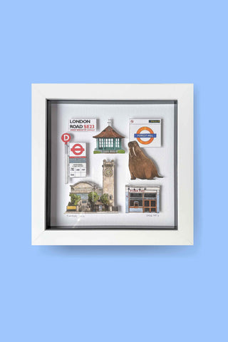 Forest Hill 3D Paper Collage