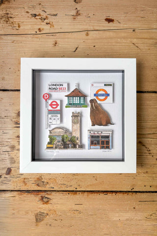 Forest Hill 3D Paper Collage