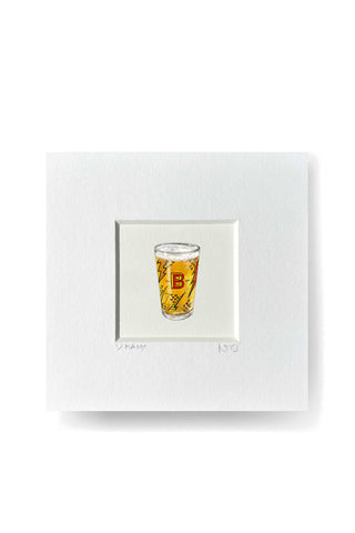 Tiny Print - Brixton Brewery Beer Glass