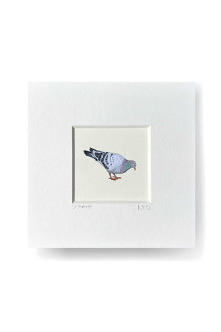 Tiny Print - Pigeon Bowing