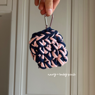 Navy + Baby Pink AirPods Case