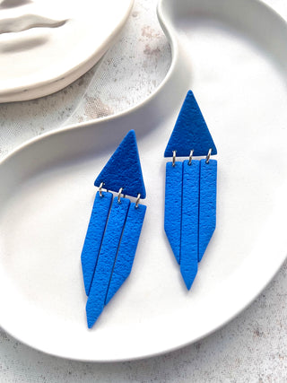 Neffertiti Earrings - Cobalt Blue