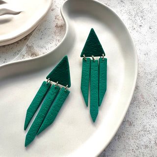 Neffertiti Earrings - Emerald Green
