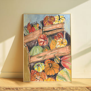 October Pumpkins Art Print