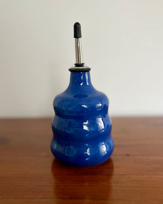 Wavy Oil Bottle - Cobalt