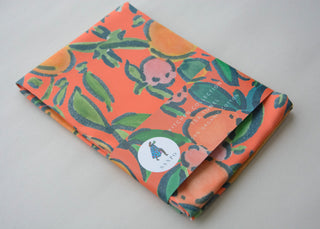 Orange Bloom 100% Organic Tea towel