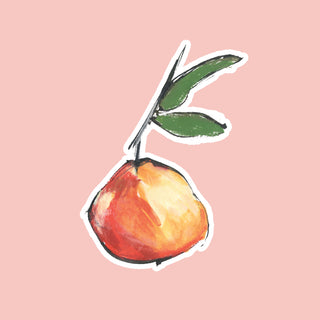 Illustrated Die Cut Sticker - Orange