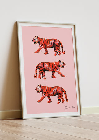 Orange Tigers Print