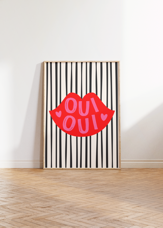 Oui Oui Wall Art Print (Black)