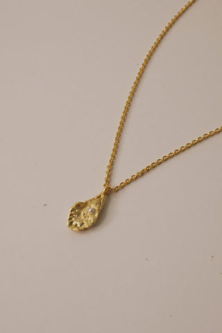 Oyster Necklace - 14k gold plated
