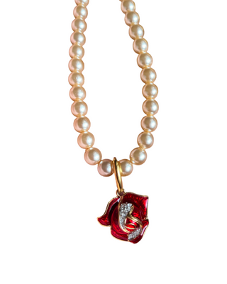 Pearl and Rose Necklace (Vintage, 1990s)