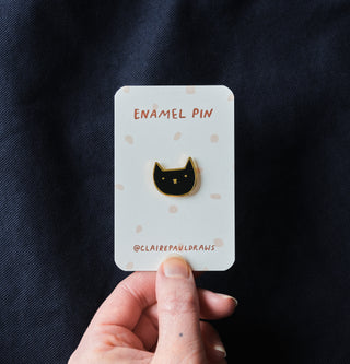 Black Cat Enamel Pin Badge