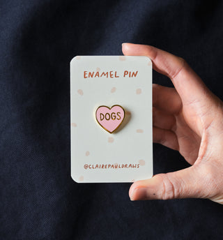 Dogs Love Enamel Pin Badge