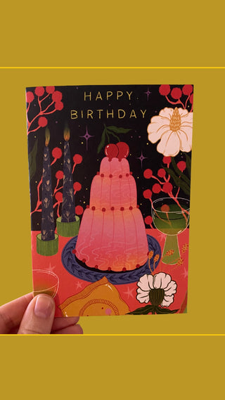 Birthday Cake Greetings Card