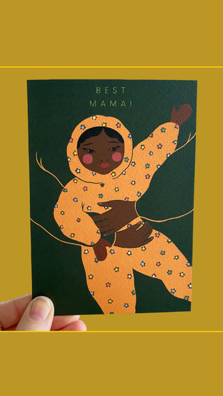 Best Mama 1 Greetings Card