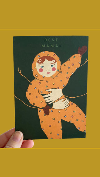 Best Mama 2 Greetings Card