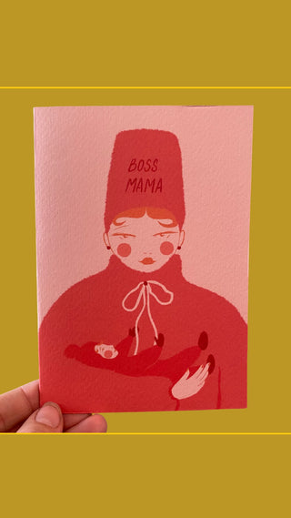 Boss Mama Greetings Card