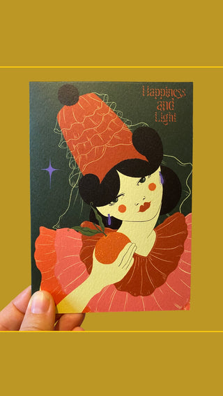 Happiness & Light Greetings Card