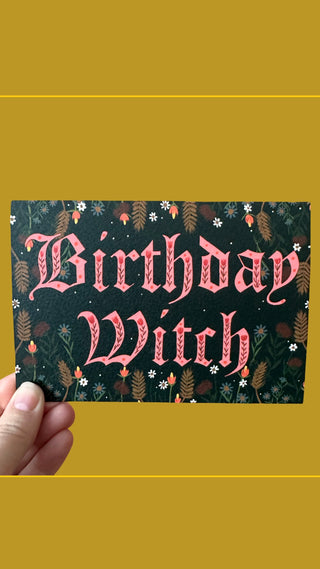 Birthday Witch Greetings Card