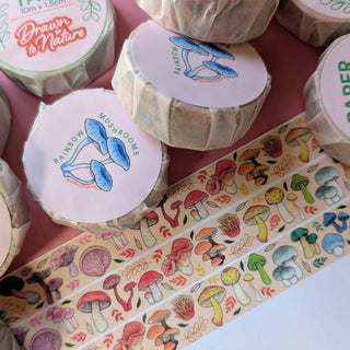 Rainbow Mushrooms Washi Tape