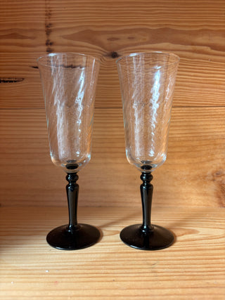 Pair of Vintage Luminarc Flutes