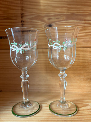 Pair of 1980s 'Eternal Beau' Wine Glasses