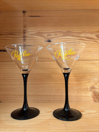Pair of Vintage "Raffles" Martini Glasses
