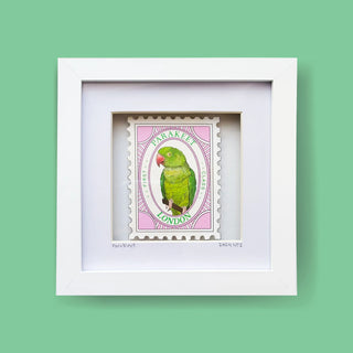 Framed Tiny Stamp - Parakeet Small