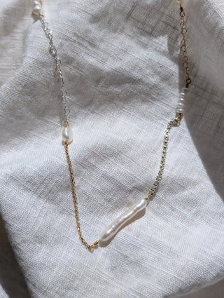 Pearl Jam mixed chain necklace