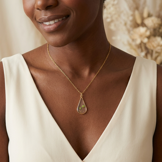 Pepperweed Teardrop Necklace