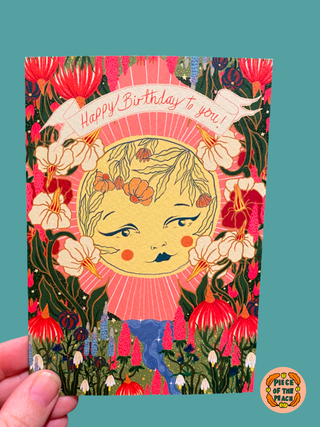 Floral Birthday Greeting Card