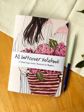 Pink Hydrangeas A5 Softcover Notebook