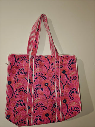 Pink Floral Tote